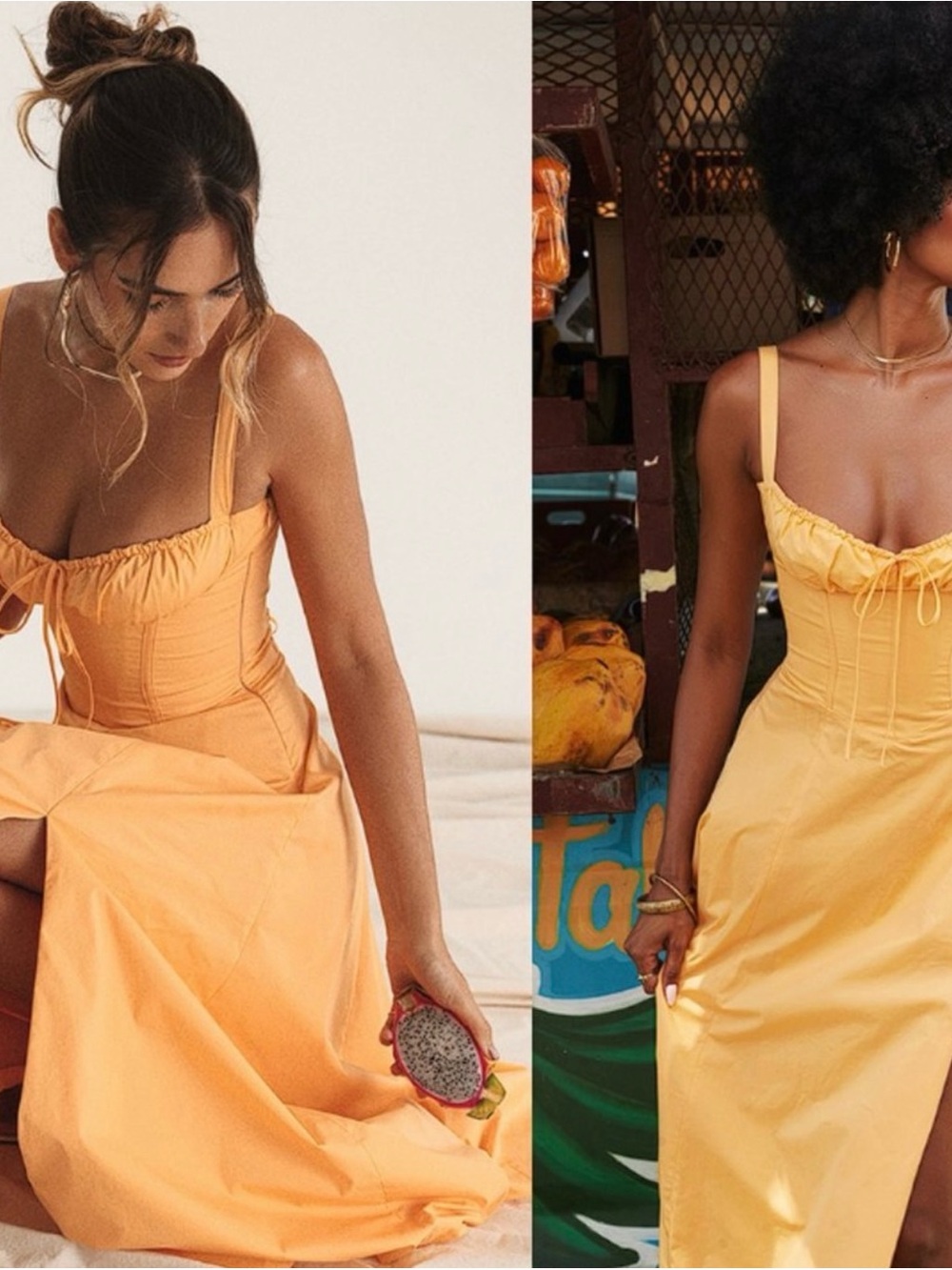 NWOT - HOUSE OF CB 'Carmen' Tangerine Bustier Sundress - Picture 3 of 5